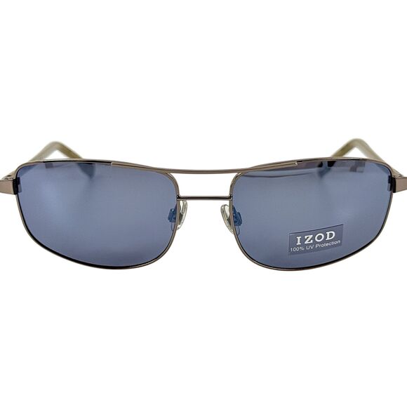 Izod IZ3504 Mens Metal Pilot Sunglass Gunmetal 59-18 Gray Polarized - Picture 3 of 5